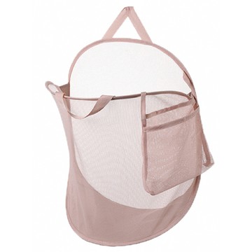 FaSoLa 可折疊收納/多用途壁掛髒衣籃  35 x 35 x 42cm  粉色