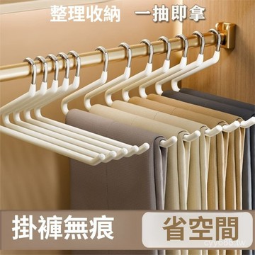 臺灣出貨⚡鵝型褲架不銹鋼加粗褲子防滑衣架無痕衣櫃家用收納神器內置專用 XIQ7