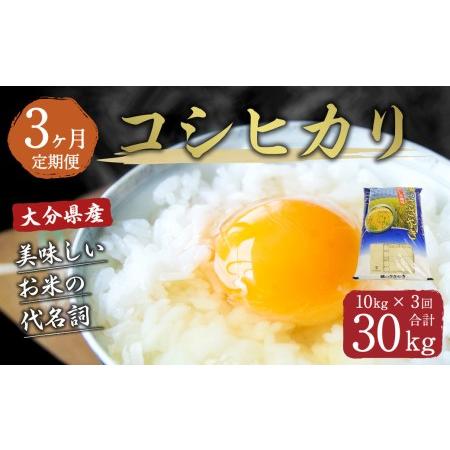 ふるさと納税  大分県産 コシヒカリ 10kg×3回 計30kg 精米 お米 こしひかり 大分県竹田市