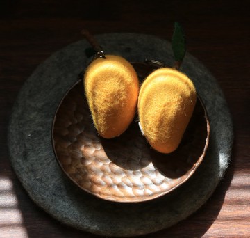 羊毛氈蔬果鑰匙圈│金煌芒果