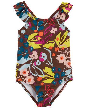 Toddler 1-Piece Floral Swimsuit