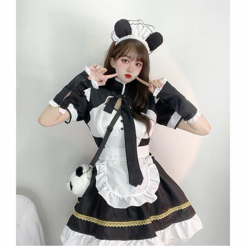 S メイド服 ロリータ コスプレ フルセット コスチューム