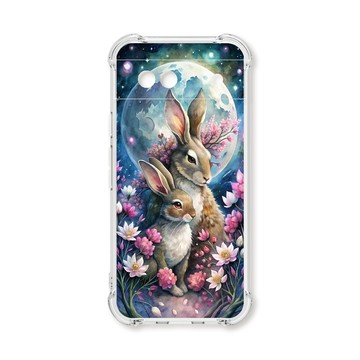 Pixel 8 / 8 Pro / 8a 殼 TRON GOOGLE Pixel 8A 月球上的兔子 四角防摔殼 手機殼