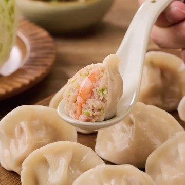 【漁仁鮮物 Yuren】8包(鮮蝦高麗菜水餃600g(24顆)/包)