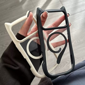 TK爆款 可愛貓耳朵 磁吸手機殼 適用iPhone 18 17 16 15 14 13 12 Pro Max 防摔殼