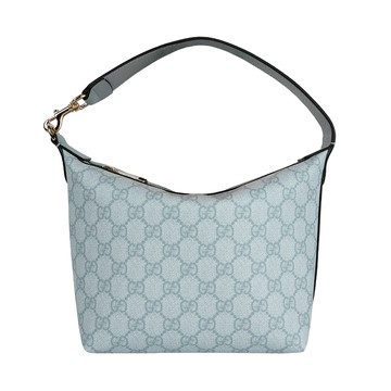 GUCCI Ophidia GG 塗層帆布迷你肩背包/手提包(灰藍色)