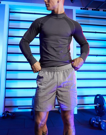 ASOS 4505 training shorts in ripstop-Grey