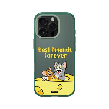 iPhone 16 Pro Clear 憂墨綠 - 湯姆貓與傑利鼠 Tom and Jerry - Best friends