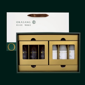 【日進生技】精裝版黑白木耳露禮盒｜195ml精裝木耳露*6罐(精裝柴燒桂圓黑木耳露*3、精裝銀耳燉米粥*3)/盒