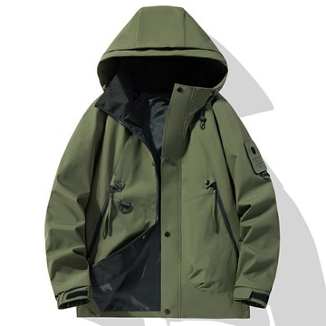 【巴黎精品】現貨+預購 戶外機能衝鋒衣防風外套登山外套防潑水大碼休閒男裝-戶外寬鬆男外套5色a1lc82
