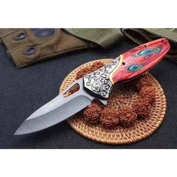 現貨 刀具系列 紅孔雀 側跳 戶外折刀 戶外刀具 EDC工具 露營工具 安平樂活館