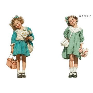 【4 月新品 1】08-121-0004 人物貼紙 春季復古