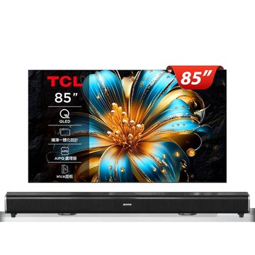 TCL QLED 120Hz DLG Airplay2 Google TV 量子智能連網液晶顯示器 含2.2聲道環繞聲霸 (85T6C)