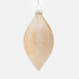 查莉玻璃造型吊飾15cm 雙尖長型流金