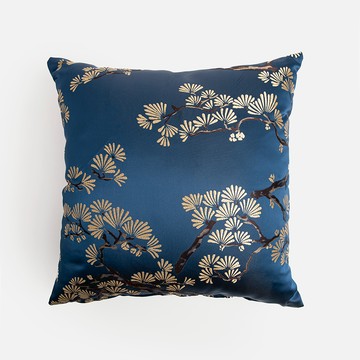 迎客松環保棉抱枕45X45藍