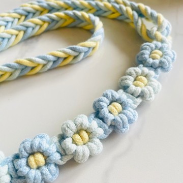 聖誕禮物 交換禮物 手工編織 手機繩 手機掛繩 可調長度 花花