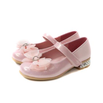 KING CHILDRED 小女生鞋 娃娃鞋 中童 童鞋 粉紅色/愛心蝴蝶結 833 no259