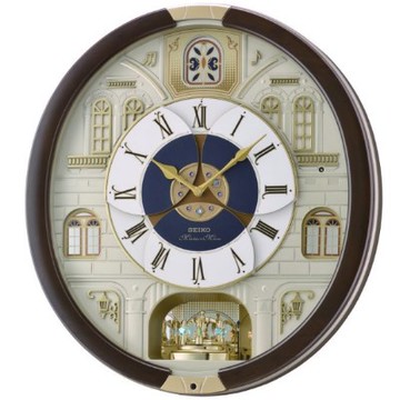 SEIKO 日本精工 羅馬假期 音樂掛鐘(QXM371B)-咖啡/44X40.5cm