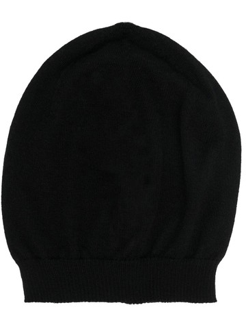 Rick Owens - fine-knit cashmere beanie - unisex - Cashmere - One Size - Black