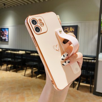 VIVILIAN蘋果IPHONE手機殼專用-日系甜美小愛心電鍍磨砂手機保護殼