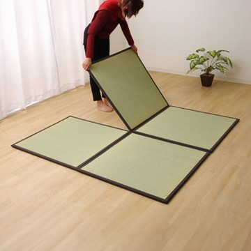 日本 IKEHIKO池彥 包邊藺草榻榻米Agura 日本製造正統和風 - 靛藍-70x70x1.7cm
