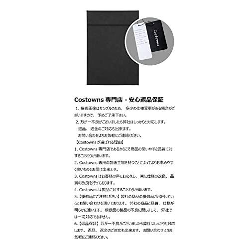 Costowns 革 バインダー クリップボード A4 クリップファイル厚 手 pu レザー ペンホルダー付 書類契約フォルダー A4資料用紙が