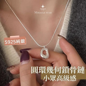 S925 純銀不規則項鍊女 高級設計感 小眾重工質感 ins 鎖骨鏈 女性項鍊