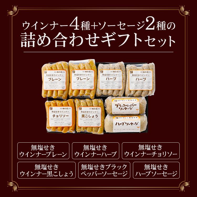 ウインナー ソーセージ 詰め合わせ ギフト 無塩せき NSG-B [冷凍] お歳暮 早割 御歳暮 2023 肉 食品 内祝い ハム 無添加 食べ物 ギフトセット 贈り物 のし