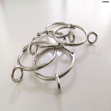 吊環活扣不銹鋼掛鉤式穿桿掛環加厚扣環軌道窗簾拉環圈環圓圈通用