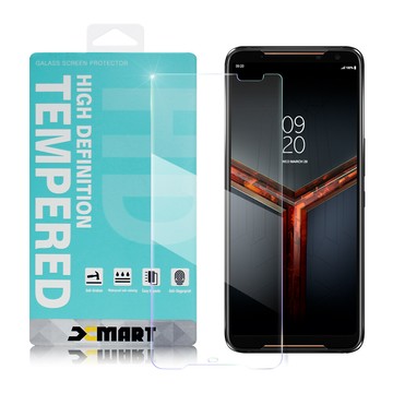 xmart for 華碩asus rog phone ii zs660kl薄型9h玻璃保護貼-非滿版