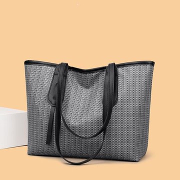 2025新款女包大容量帆布托特包休閑純色單肩包簡約百搭潮手提包包