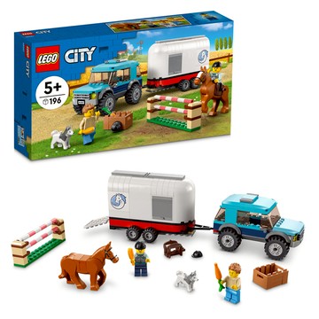 樂高 LEGO 60327 城市系列 馬匹運輸車模型組 內附休旅車、跳欄、人偶及小動物 互動式拼砌體驗 享受騎馬的樂趣  1盒
