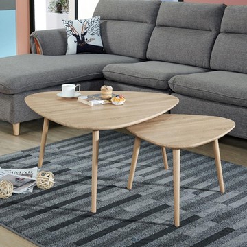 Boden-雷歐茶几組合(3.1尺大茶几+2.1尺小茶几)-94x92x45cm