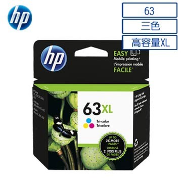 HP F6U63AA/NO.63 原廠彩色高容量墨水匣 適用DJ 3630/2180/2130/1110/ENVY 4520/OJ 3830/4650/5220