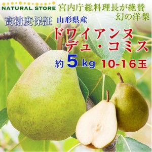 [予約 10月1日-10月15日の納品] ドワイアンヌ・デュ・コミス 約5kg 10-16玉 山形県産 高品位 洋梨