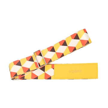 ergomi Strap 行李束帶 滌綸織帶 仿皮革 五金  黃橘世界  可調節至195cm(寬5cm)