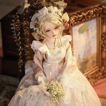統編發票 四分正版bjd娃娃Dendro芬朵女娃抗黃化玩偶樹脂漢洋折衷洋式收藏 交換禮 bjd四分娃 四分女娃 關節娃娃