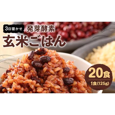 ふるさと納税 レンジ対応！ 3日寝かせ 発芽酵素 玄米ごはん (ひとめぼれ) 20食分  玄米 大分県産 大分県九重町