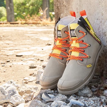 PALLADIUM PAMPA 潮流標語拉鏈高筒休閒鞋 78353-377