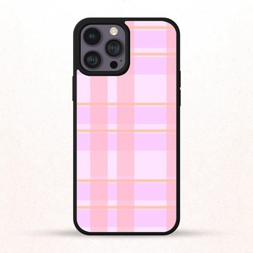 復古粉紅格紋 18 iPhone 手機殼 三星手機殼