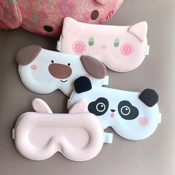 遮光眼罩🎀 可愛卡通立體冰絲眼罩遮光睡眠專用睡覺辦公室緩解午休疲勞高顏值