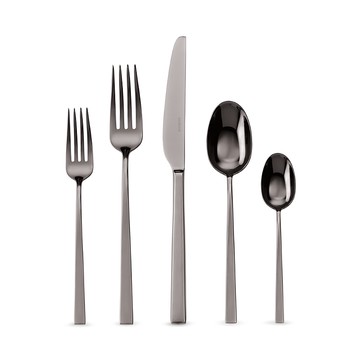 Sambonet Linea Q Black 5-Piece Place Setting