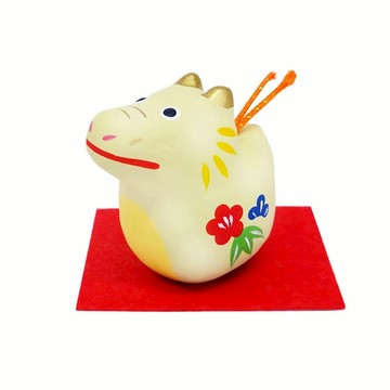 【招福干支】開運干支 生肖龍 緣起物 紙音 招福龍 - 白色