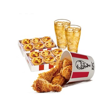 【肯德基】 咔啦脆雞6塊+2盒原味蛋撻禮盒 全家餐 好禮即享券