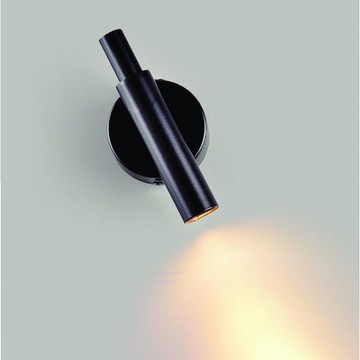LED 3W 簡約風貴族黑壁燈（黃光／燈具可左右轉） 14-7146-1