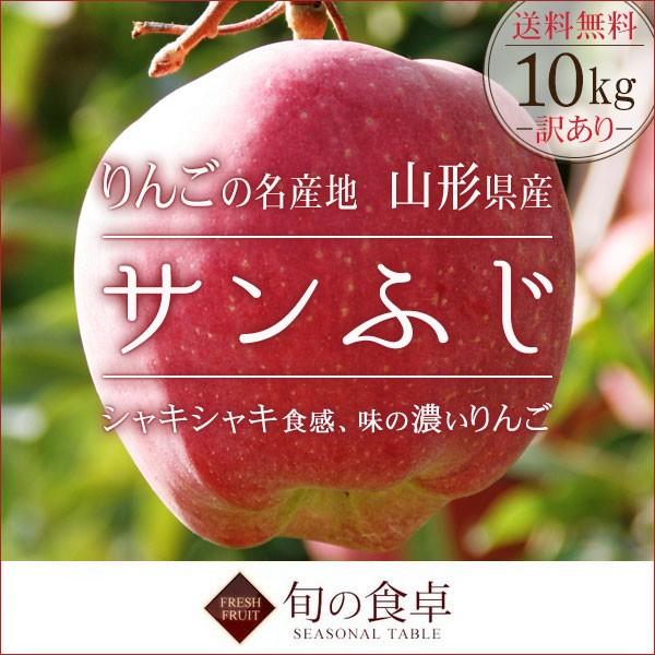 りんご 訳あり サンふじ 送料無料 10kg 山形県産 ご家庭用 産地直送