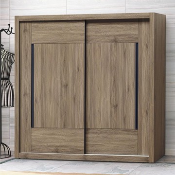 文創集 格斯5.9尺推門衣櫃(內含穿衣鏡面)-178x60x209cm免組