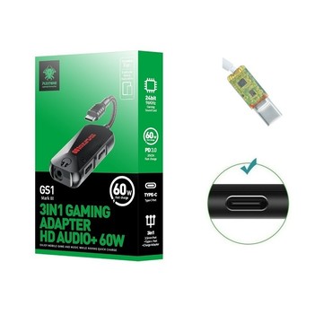 【3合1耳機轉接器】Plextone 適用 Moto razr  50 / 50 Ultra充電 音頻轉換器