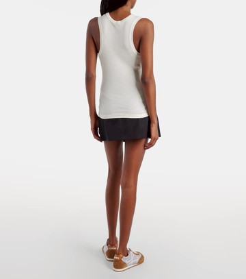 Loewe Anagram ribbed-knit silk tank top