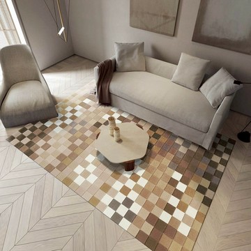 Fuwaly｜德國Esprit home 深秋棕格紋羊毛地毯-200x300cm(ESP2834-07W)